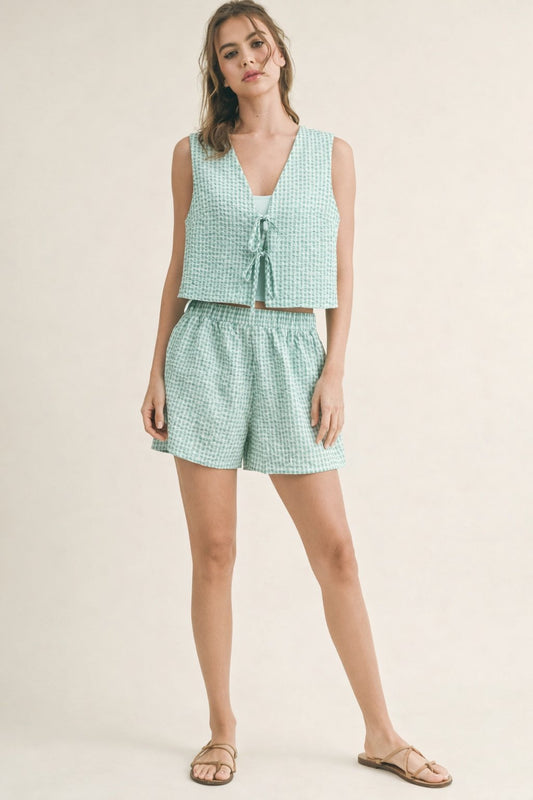 Gingham Checker Vest and Boxer