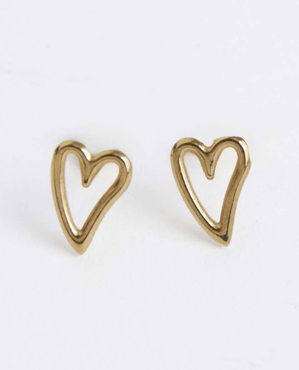 Heart Stud Stainless Steel Earrings
