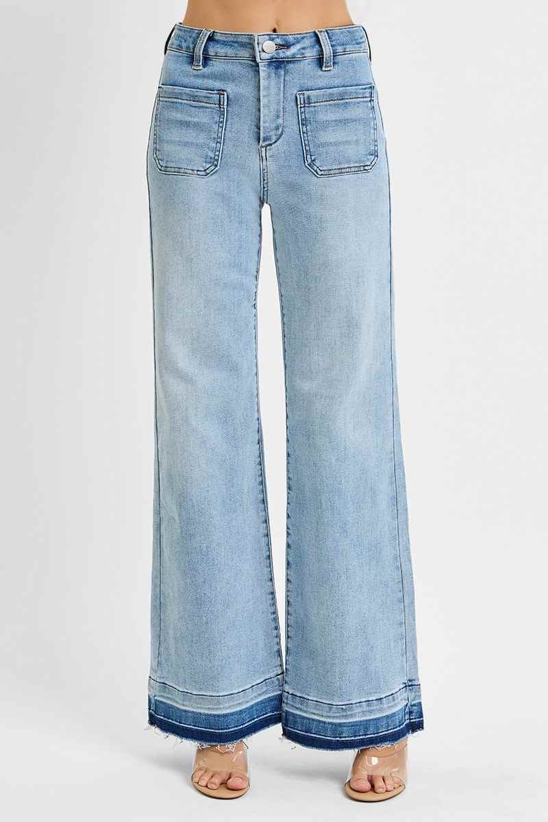 High Rise-Wide Leg Jeans