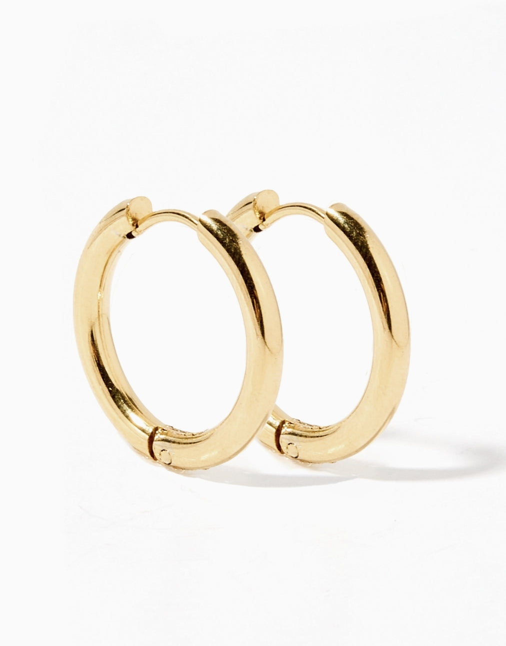 Huggie 14mm Scarlett Hoop Gold Earrings