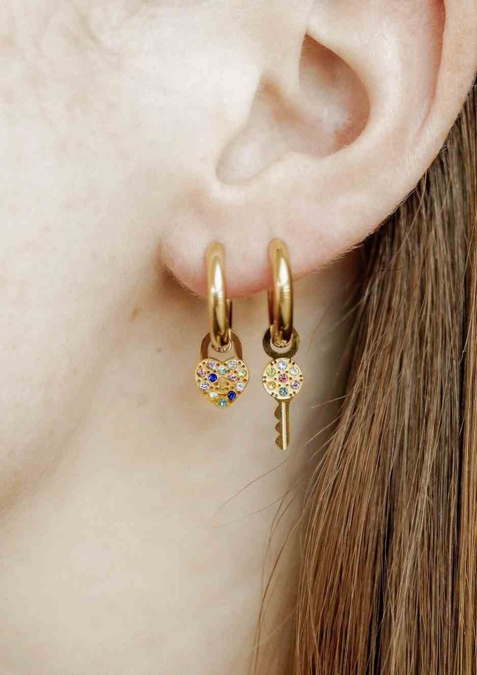 Huggie Charm Earrings