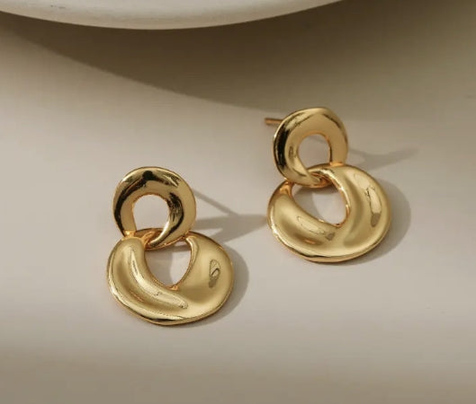 Irregular Circle Geometric Drop Earrings