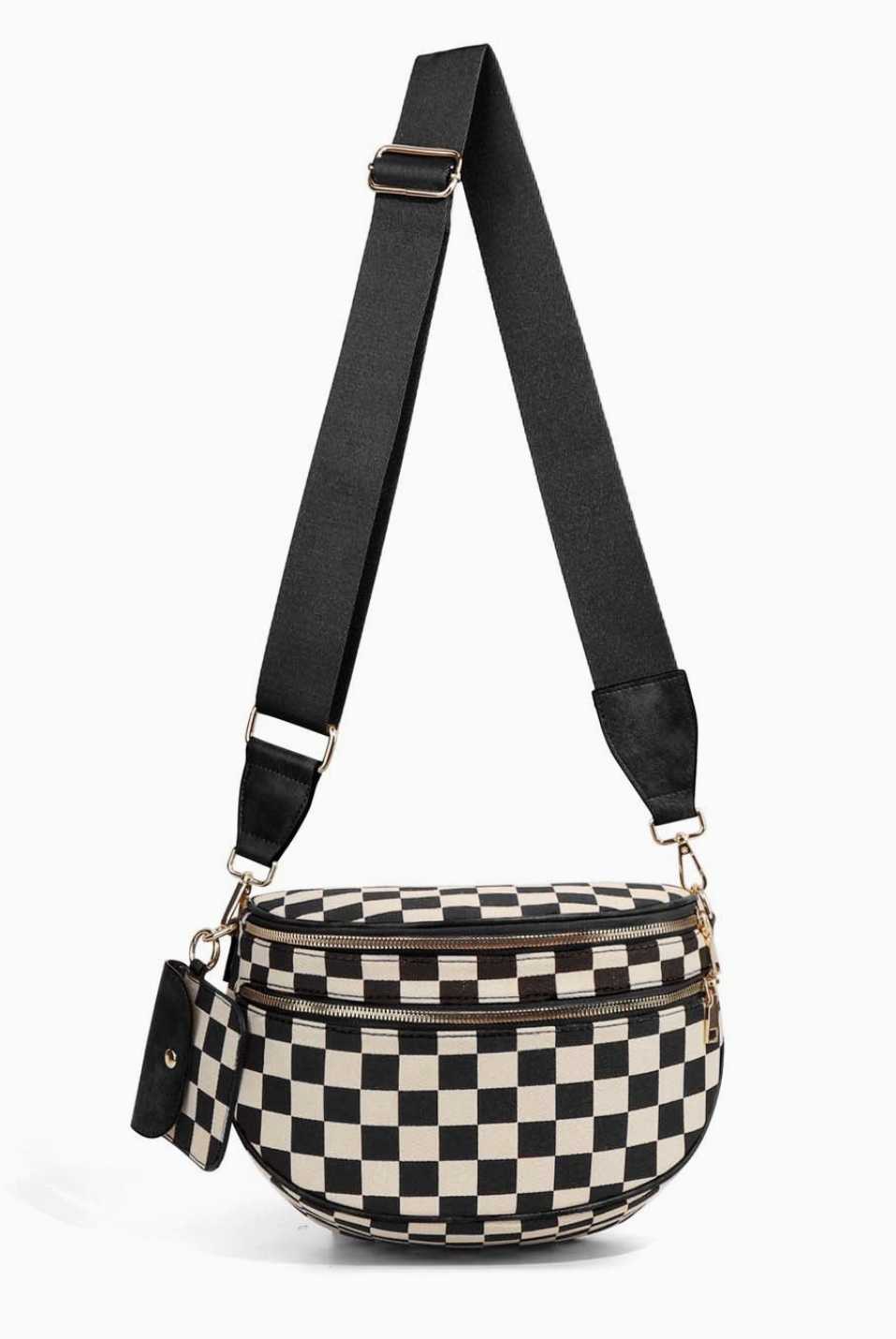Kaylee Mixed Media Double Zip Bag