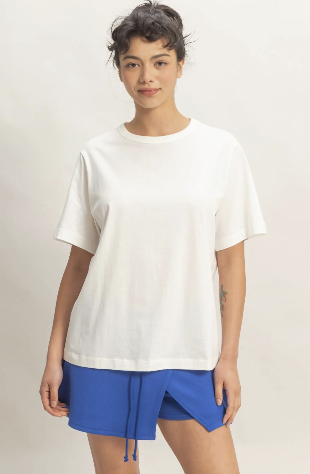 Knit Over-size Tee Off White