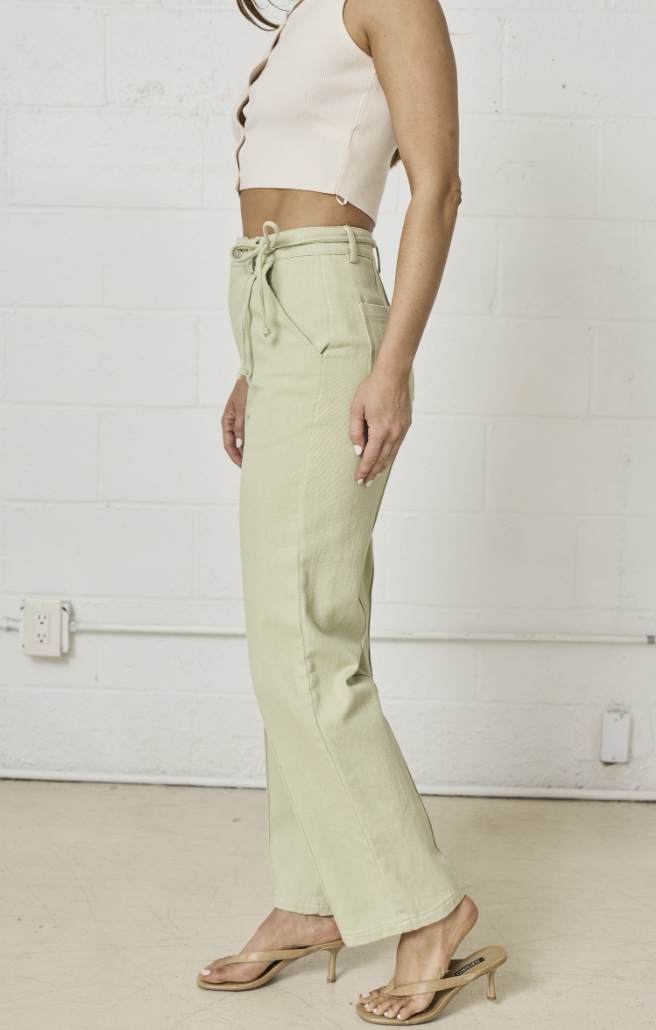 Lia Tie Waist w/ Pockets Lined Pants
