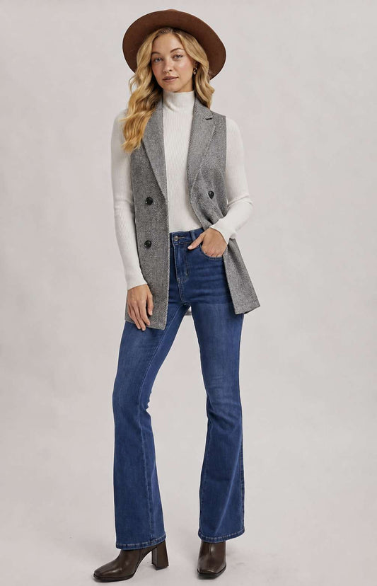 Long Sleeveless Suit Jacket