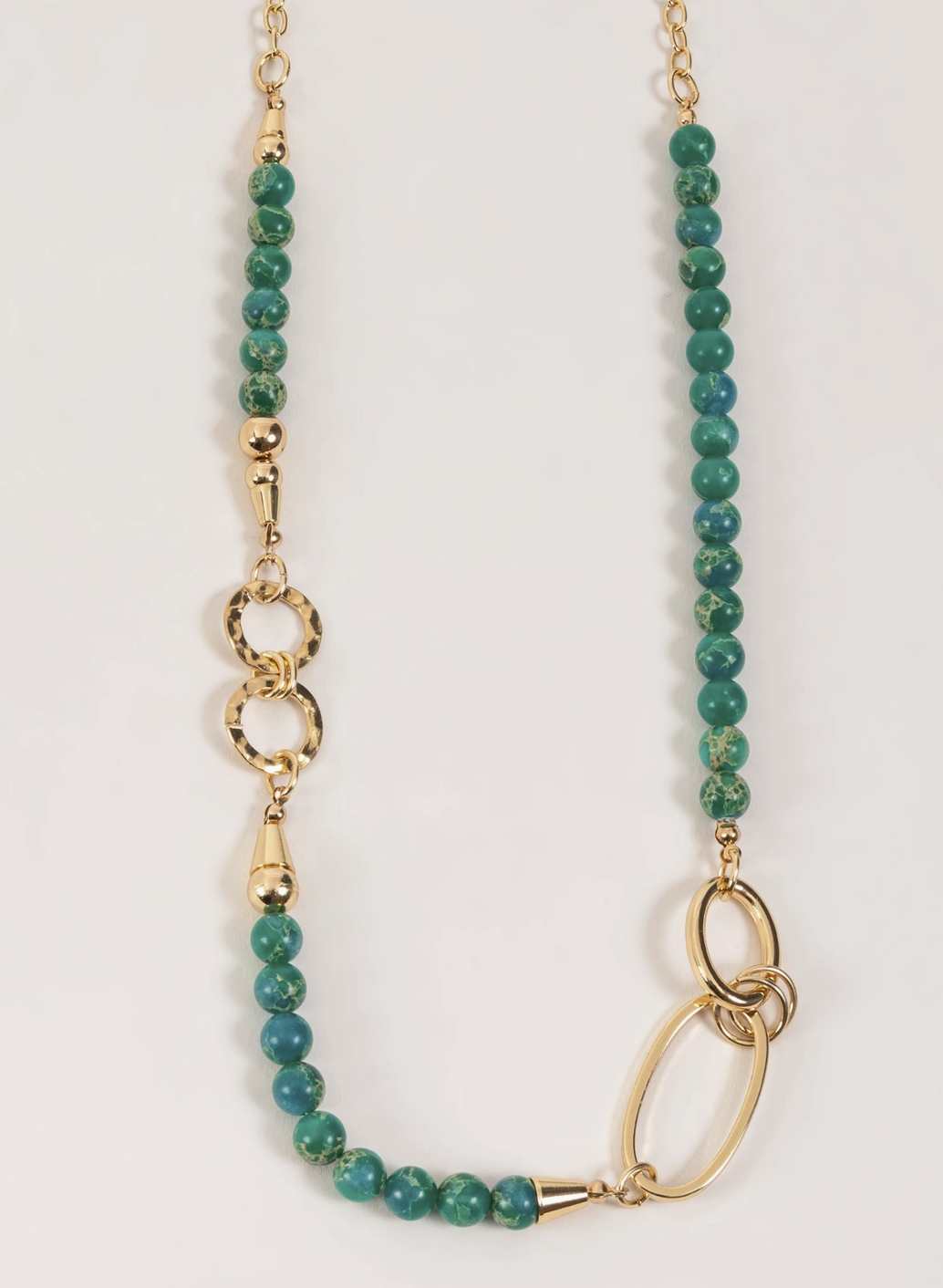 Marisa Turquoise Gold Link Necklace