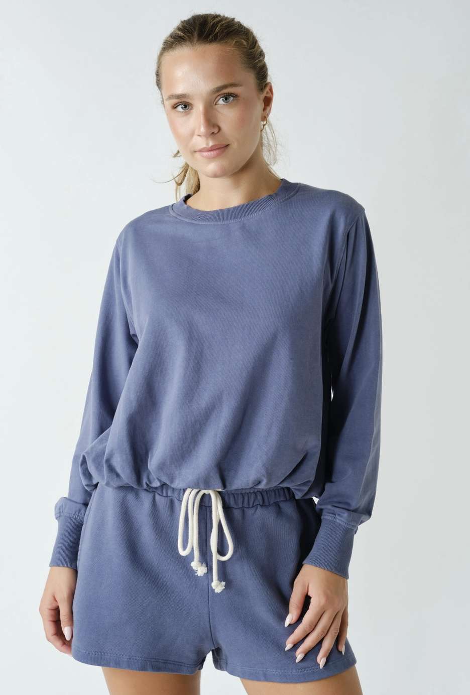Mineral Cloud Bubble Hem Pullover