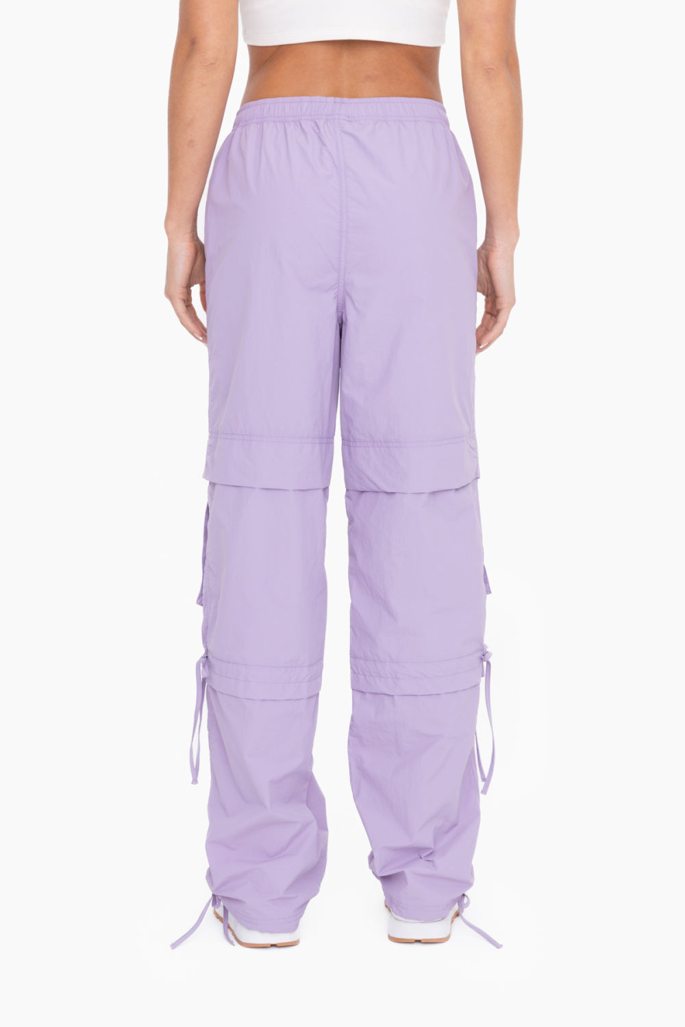 Nylon Cargo with Side Tie Track Pants