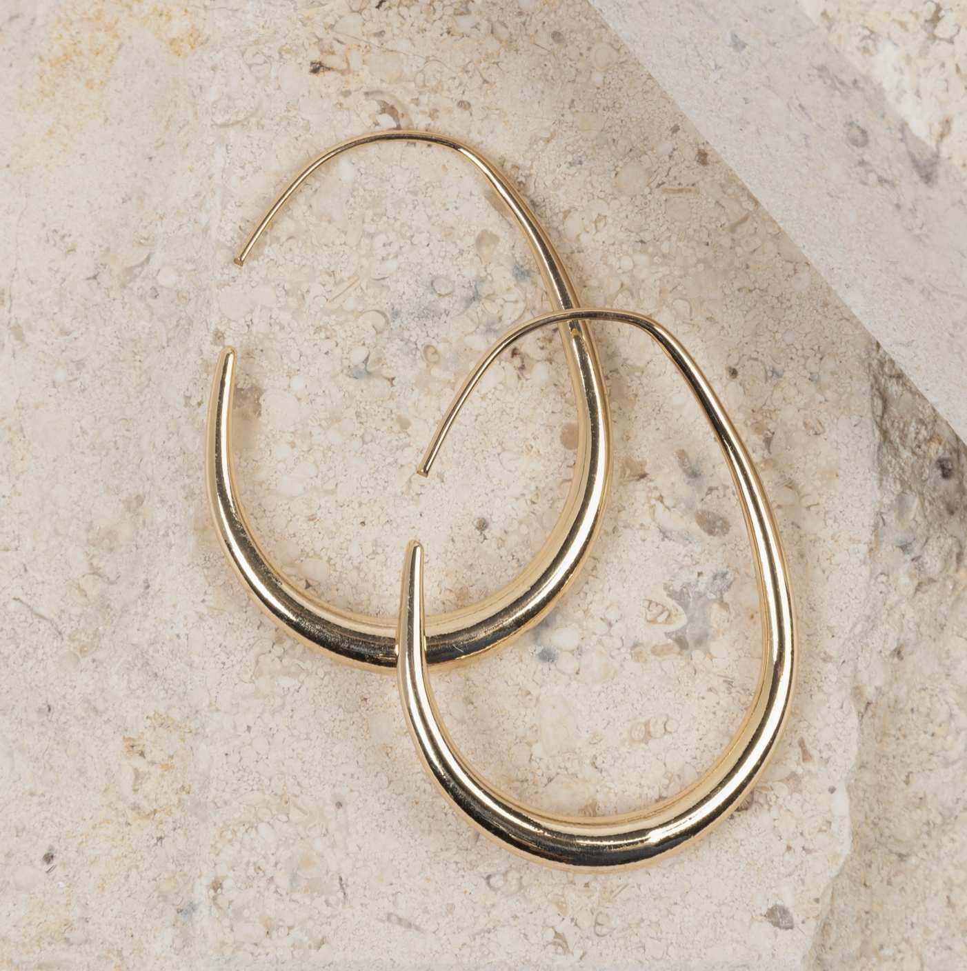 Oval Modern Hoop Earrings