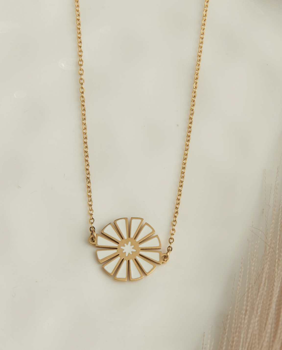 Pie Pieces Stainless Necklace