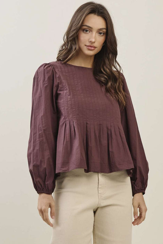 Pintuck Detail Blouse