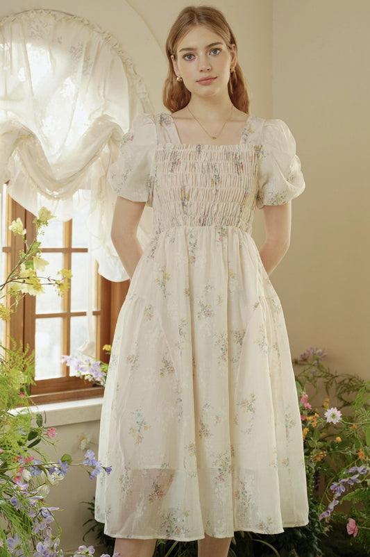 RP Sheer Bliss Smocked Floral Dress