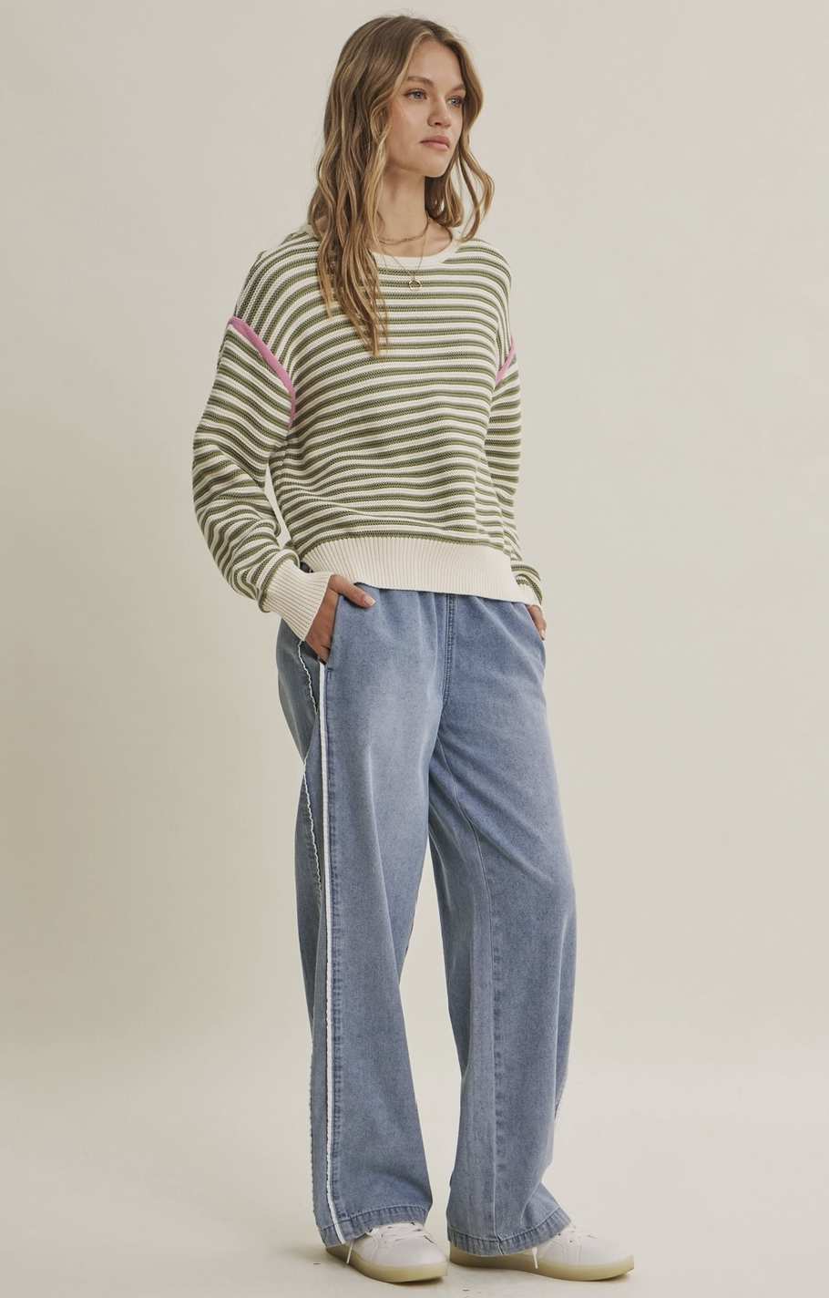 Retro Mineral Denim Track Pants