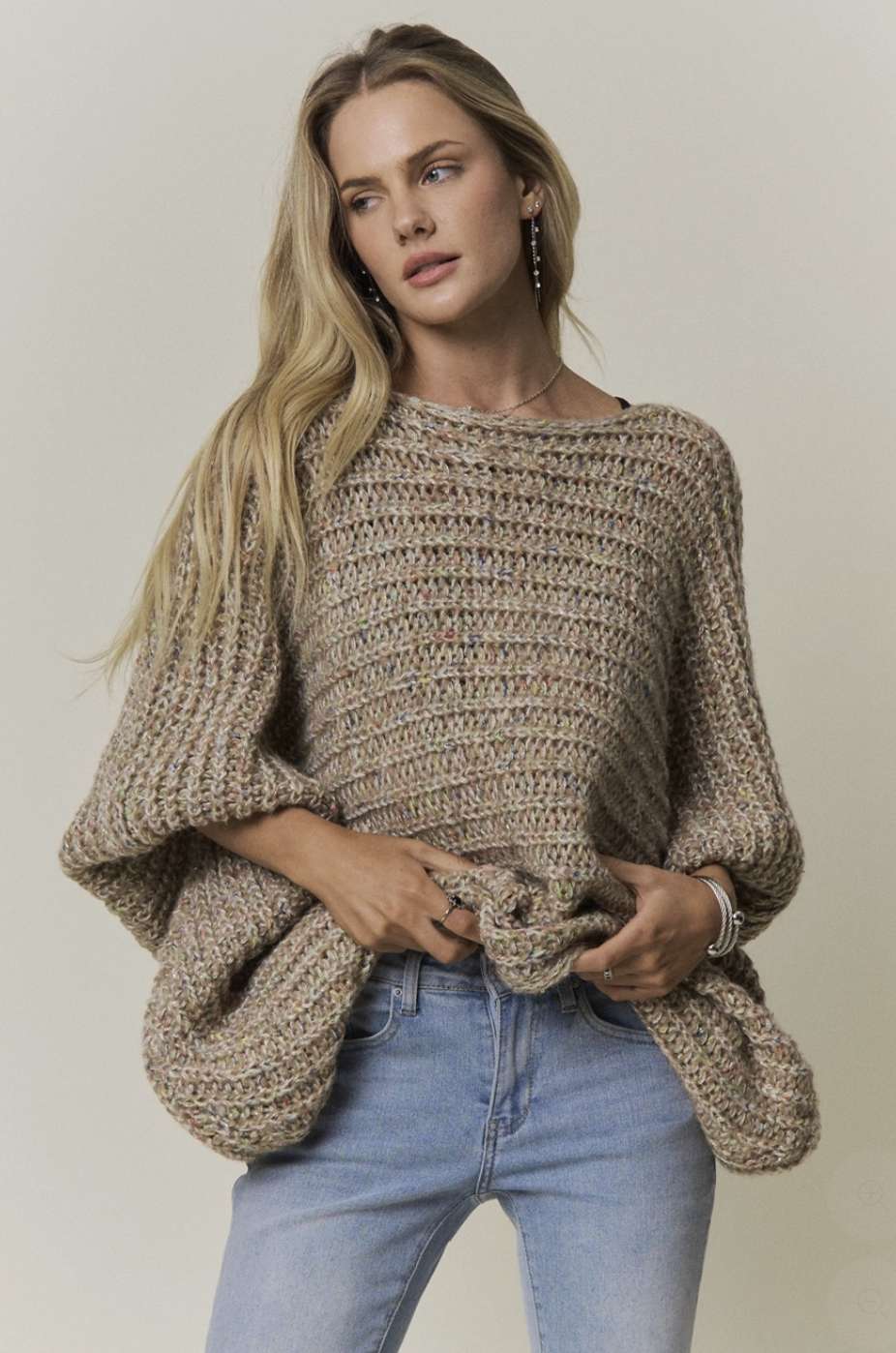 Reversable Knit Cinched Cardigan