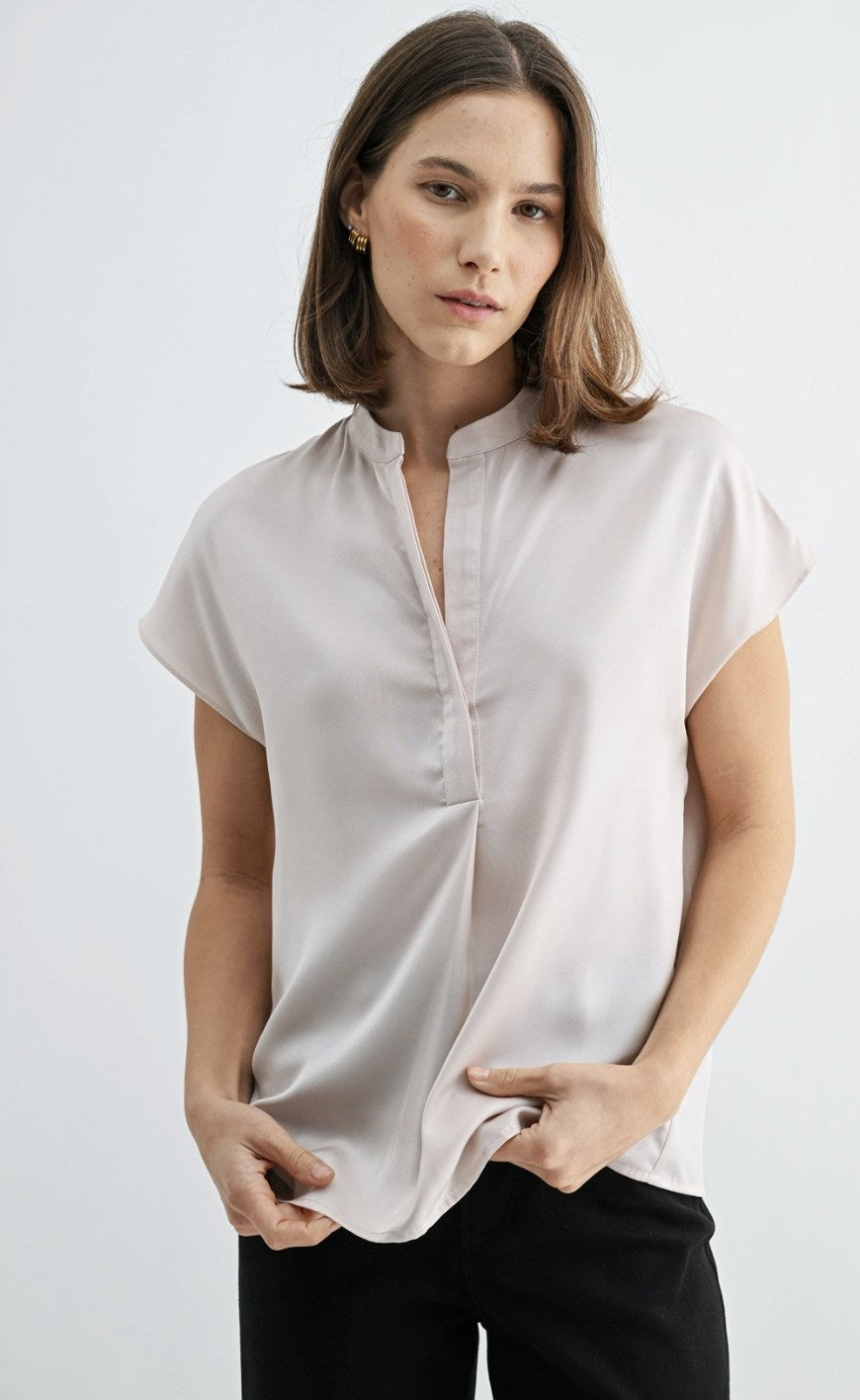 Satin Dolman Shirt