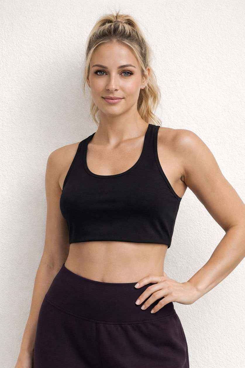 Scoop Neck Sports Bra Top