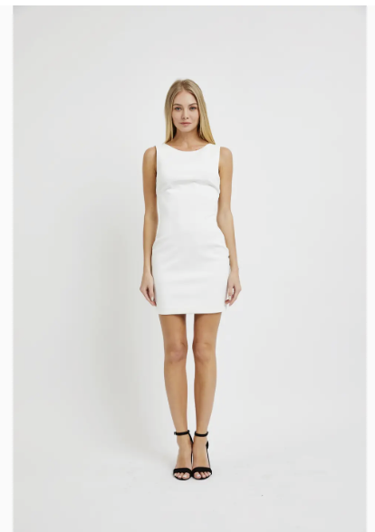 Back Cut out and Twist Detail Mini Dress