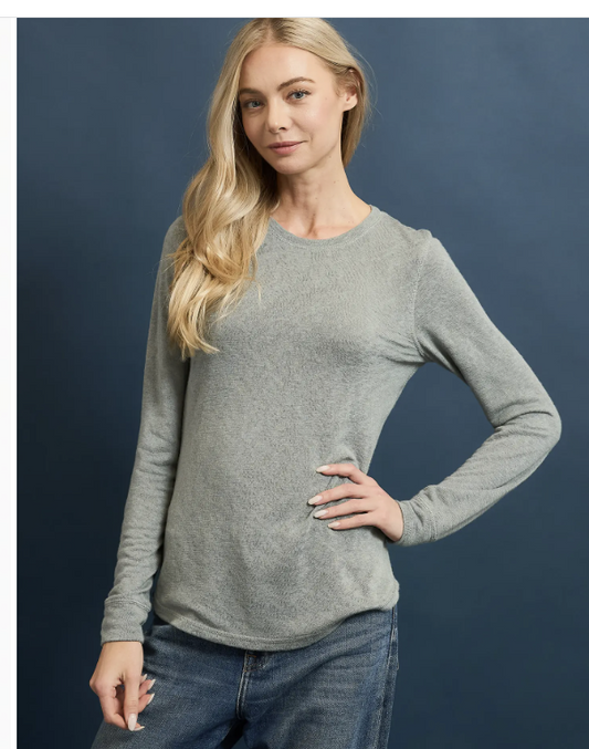 Seagrass Slubby V Neck Top