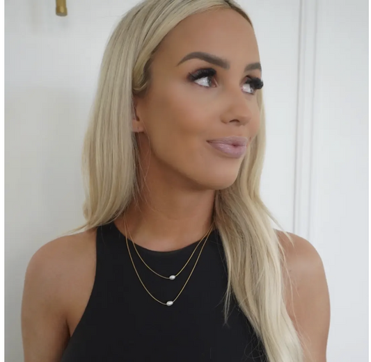 Double Pearl Necklace