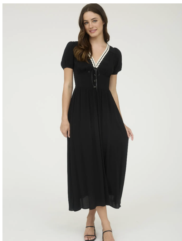 Corset Detail Midi Dress