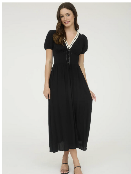 Corset Detail Midi Dress