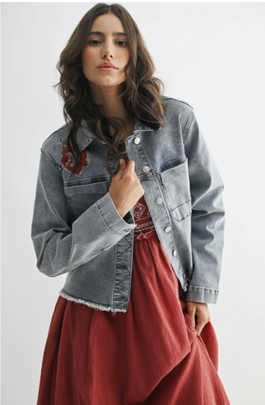 Embroidered Denim Jacket