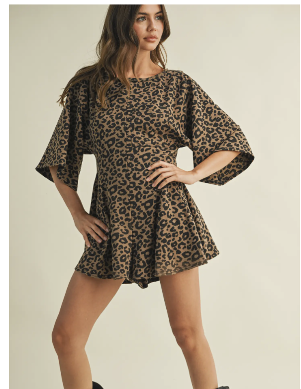 Leopard Print Romper