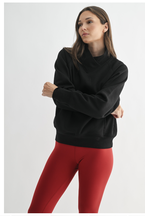 Heartline Fleece Mock Neck