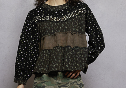 Balloon Sleeve Sew Flower Patch