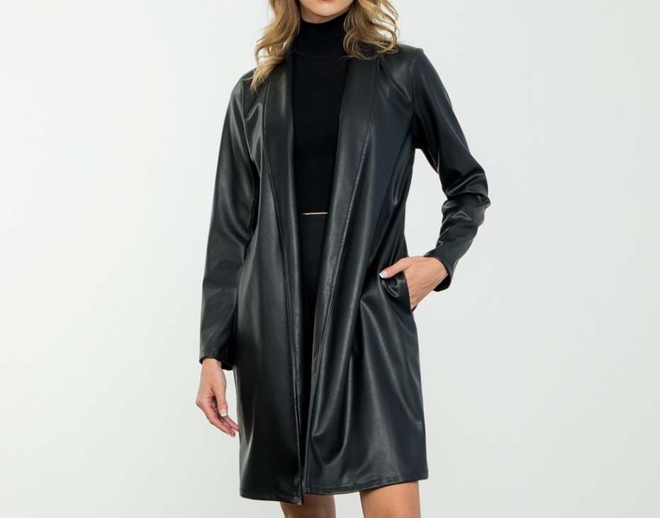 Leather Long w/ side pockets