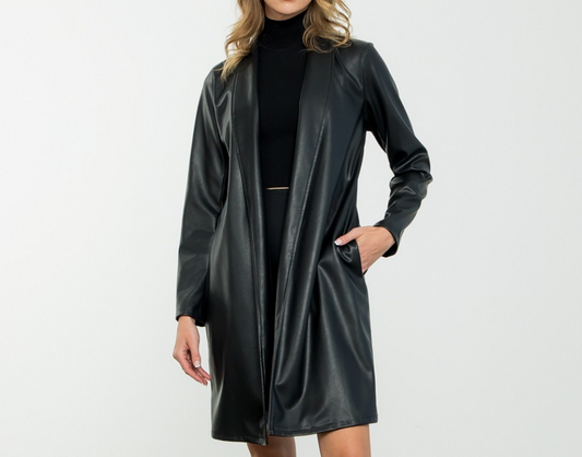 Leather Long w/ side pockets