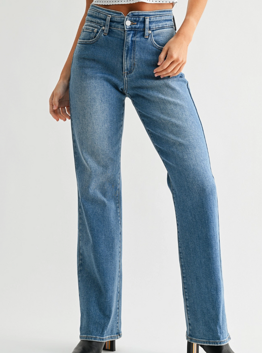 Waistband Detail Wide Leg