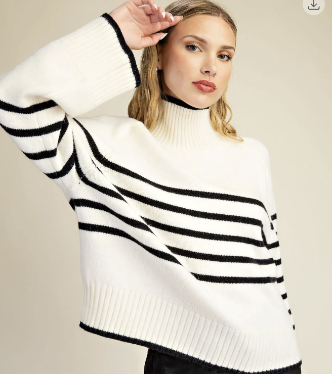 High Neck Loose fit sleeve Sweater