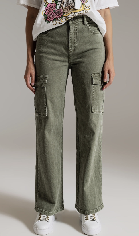 Straight Leg High Rise Cargo