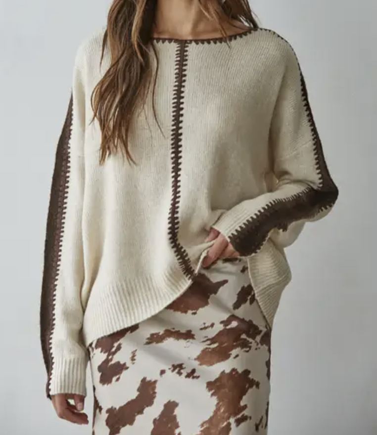 Pullover Knit w/ Stitch Detail