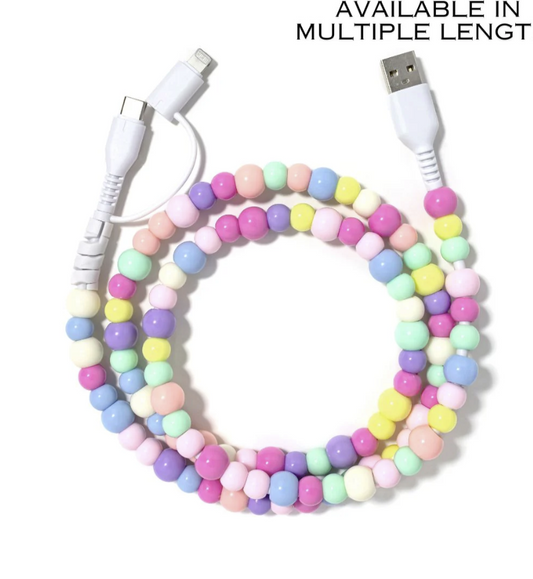 Beaded Phone Charger Multi