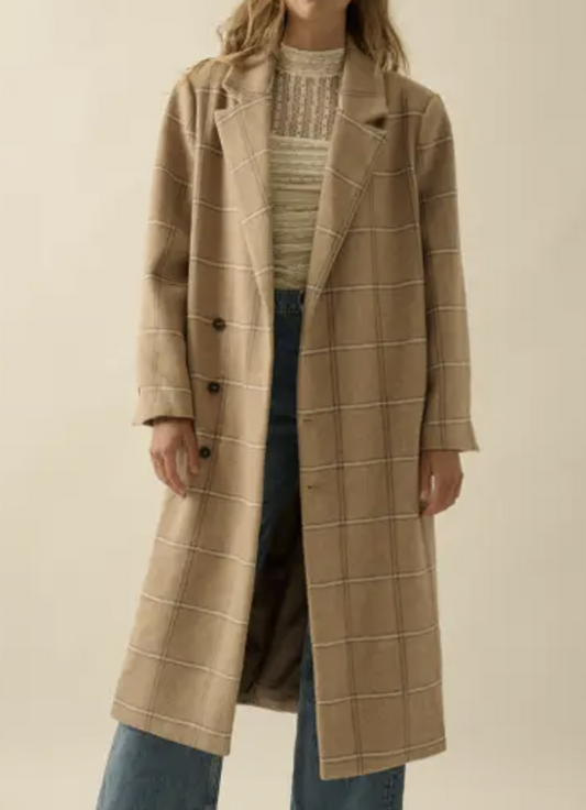 Herringbone Tweed Overcoat