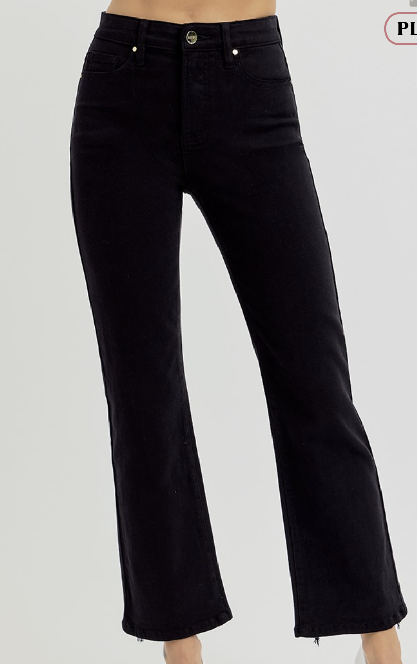 TC-EB High Rise Crop Straight Jeans