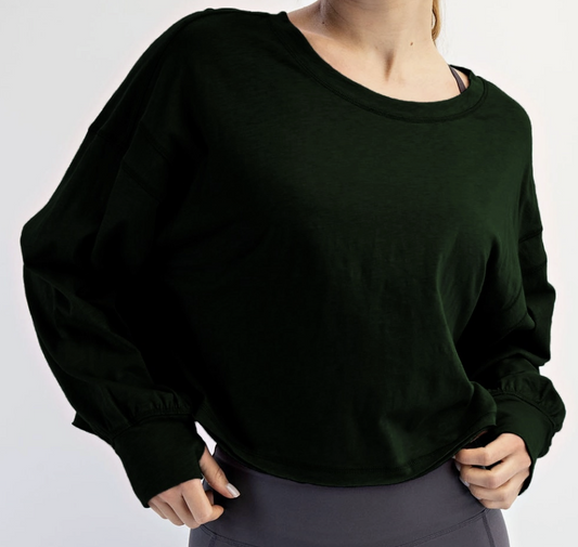 Slub Open Back Wide Sleeve-SM