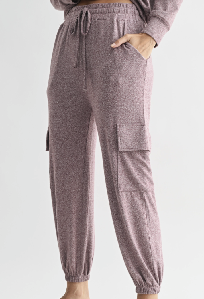 Brushed Hacci Cargo Lounge Pants