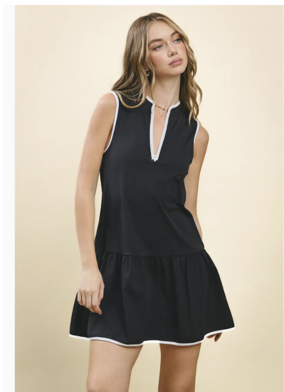 Athletic front Quarter Zip Dress