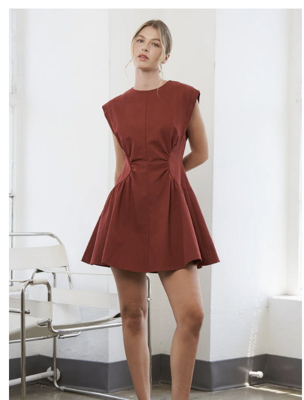 Burgundy Stella Mini Dress