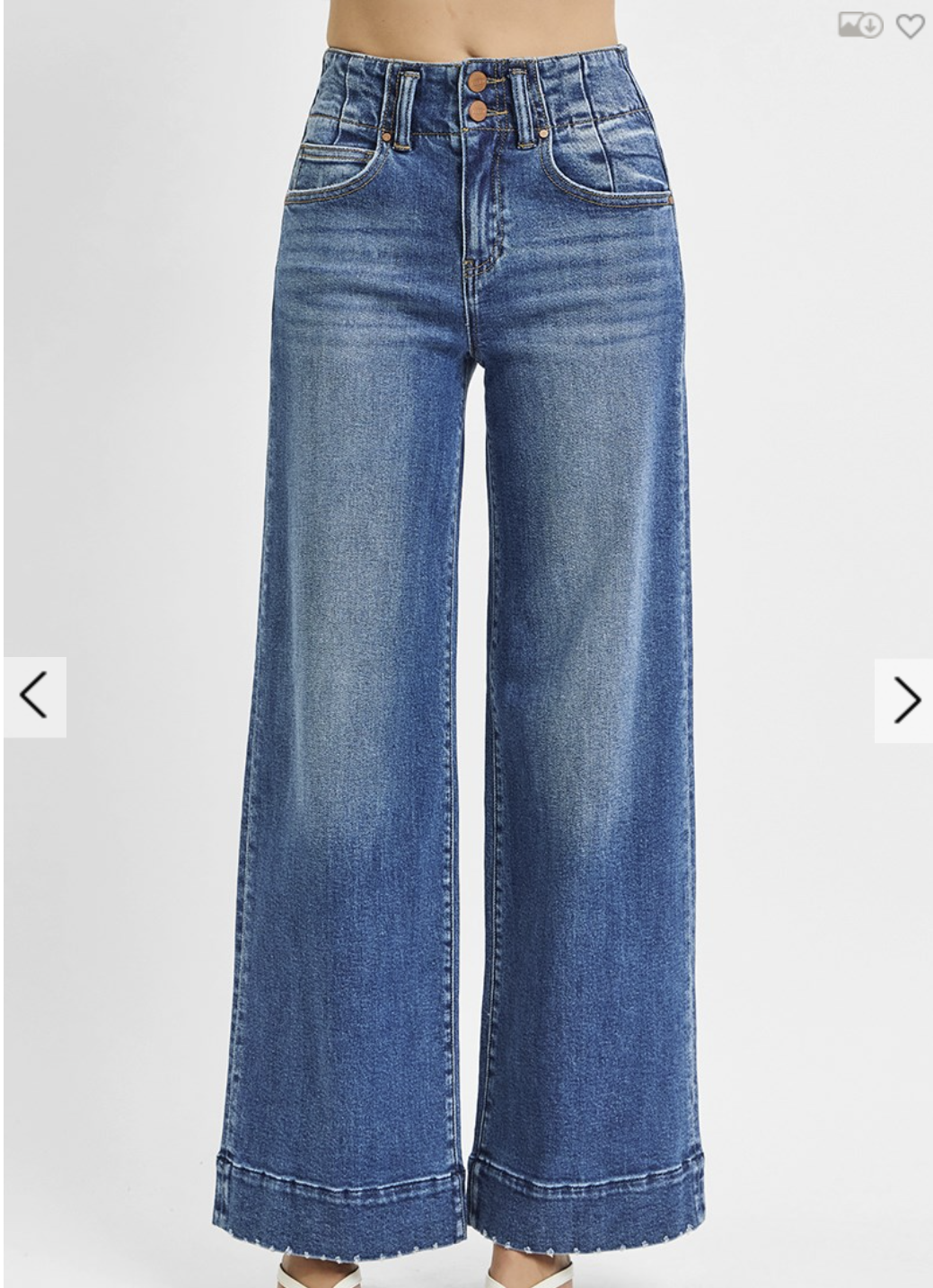 High Rise Ankle Wide Seam Detailed