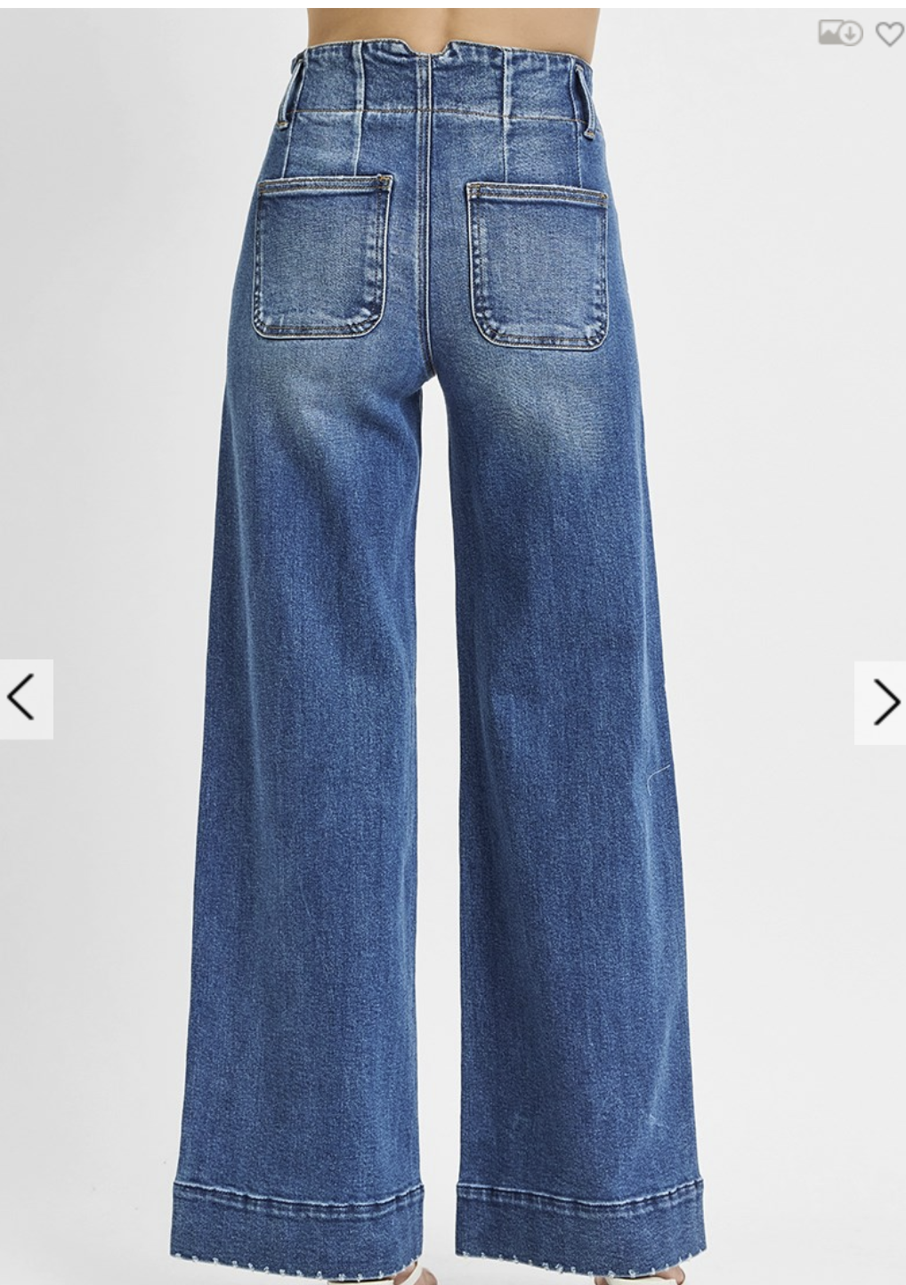 High Rise Ankle Wide Seam Detailed