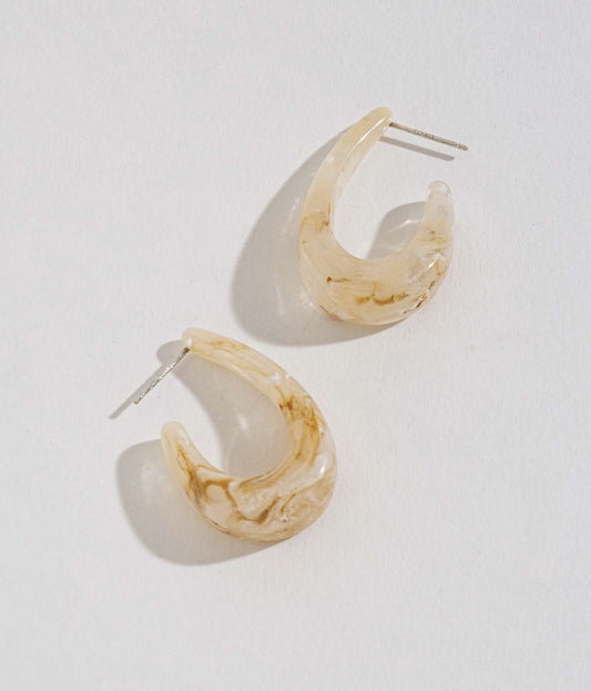 Sienna Ivory Hoop Earrings