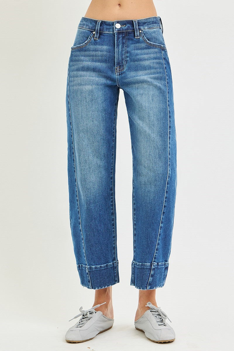 Slouchy Crop Barrel Stretch Jean