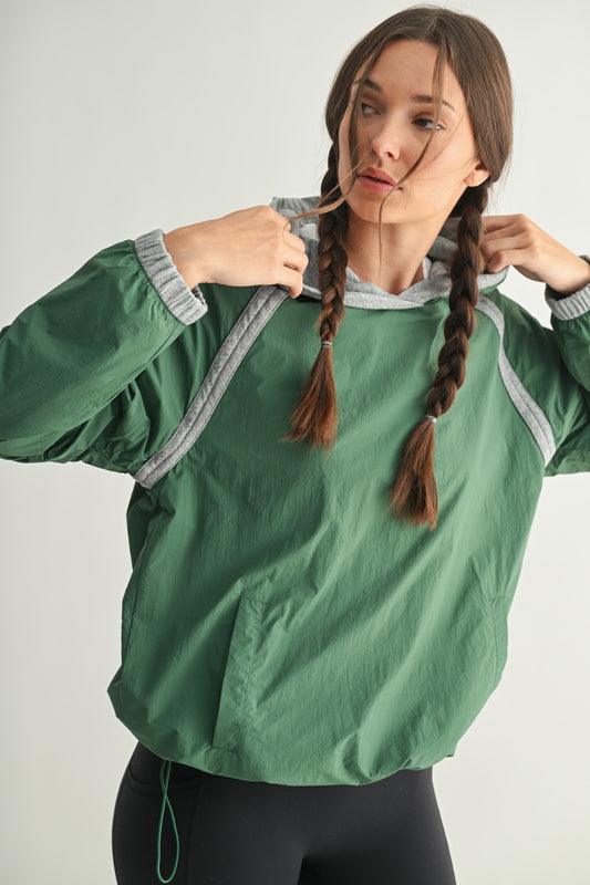 Storm Trim Pullover Contrast Hoodie