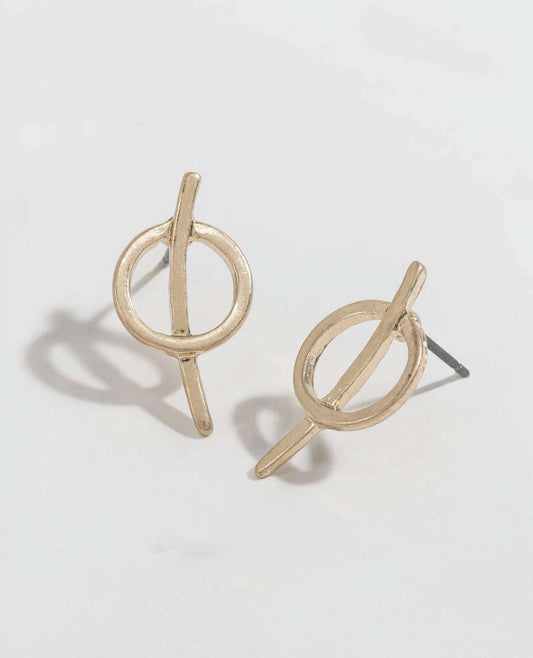 Stud Buds Gold Circle & Arch Earrings