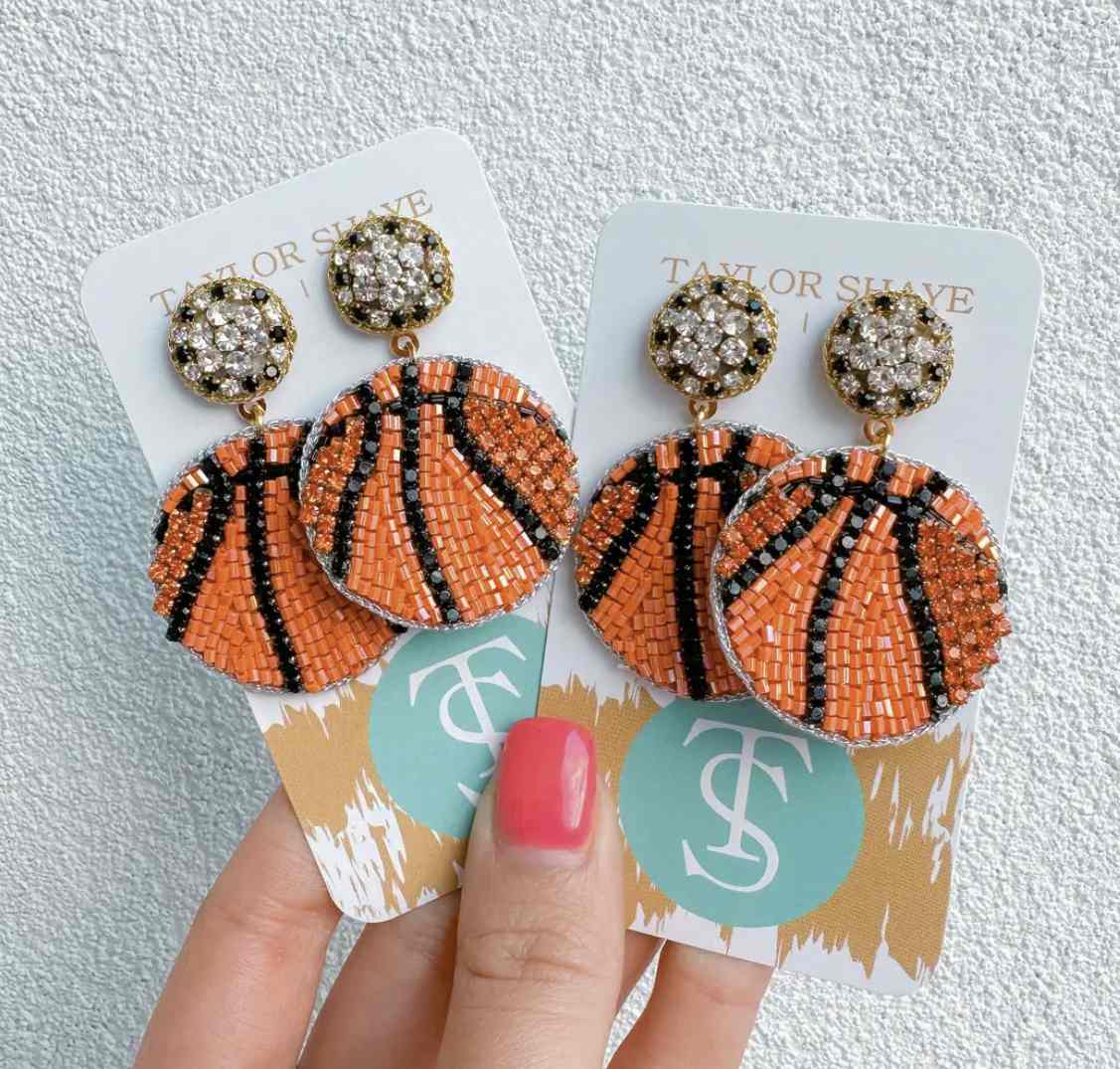T&S Basketball Earrings